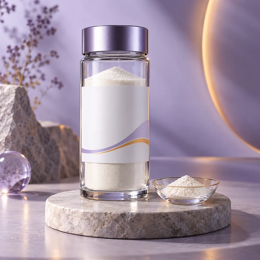 Acetyl Carnosine cosmetic ingredient packaging illustration