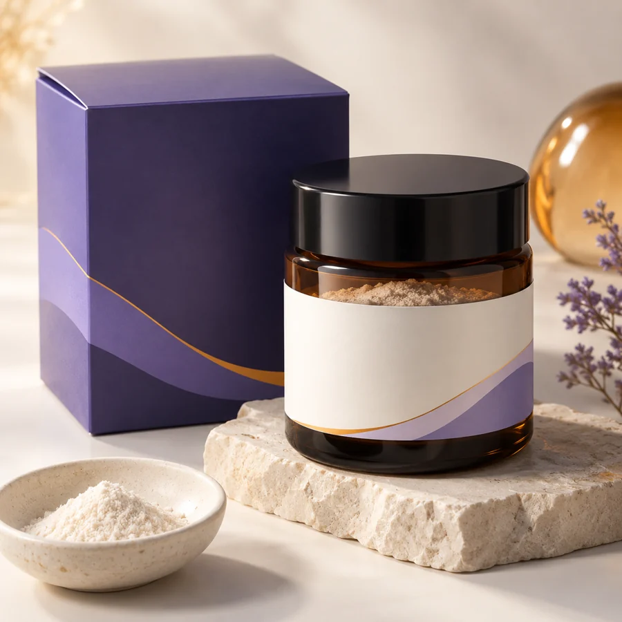Acetyl Heptapeptide-4 cosmetic ingredient packaging illustration