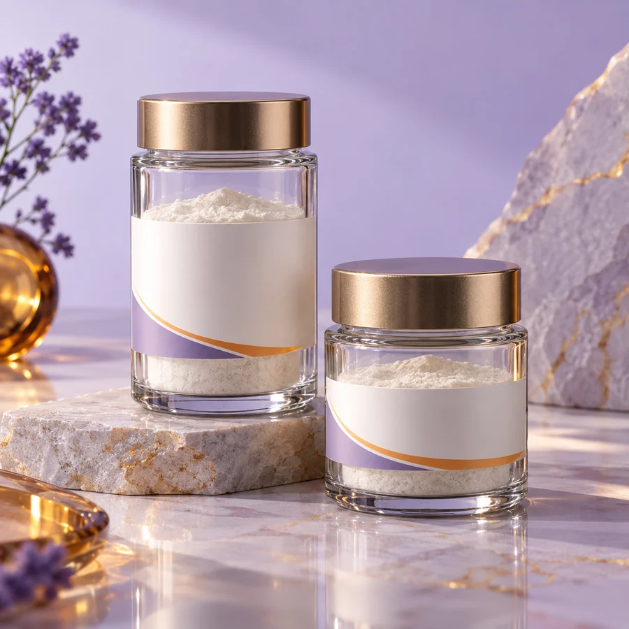 Acetyl Hexapeptide-37 cosmetic ingredient packaging illustration