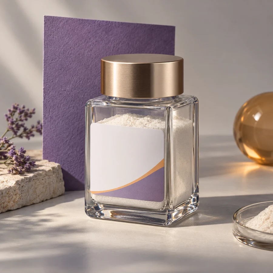 Acetyl Hexapeptide-7 cosmetic ingredient packaging illustration