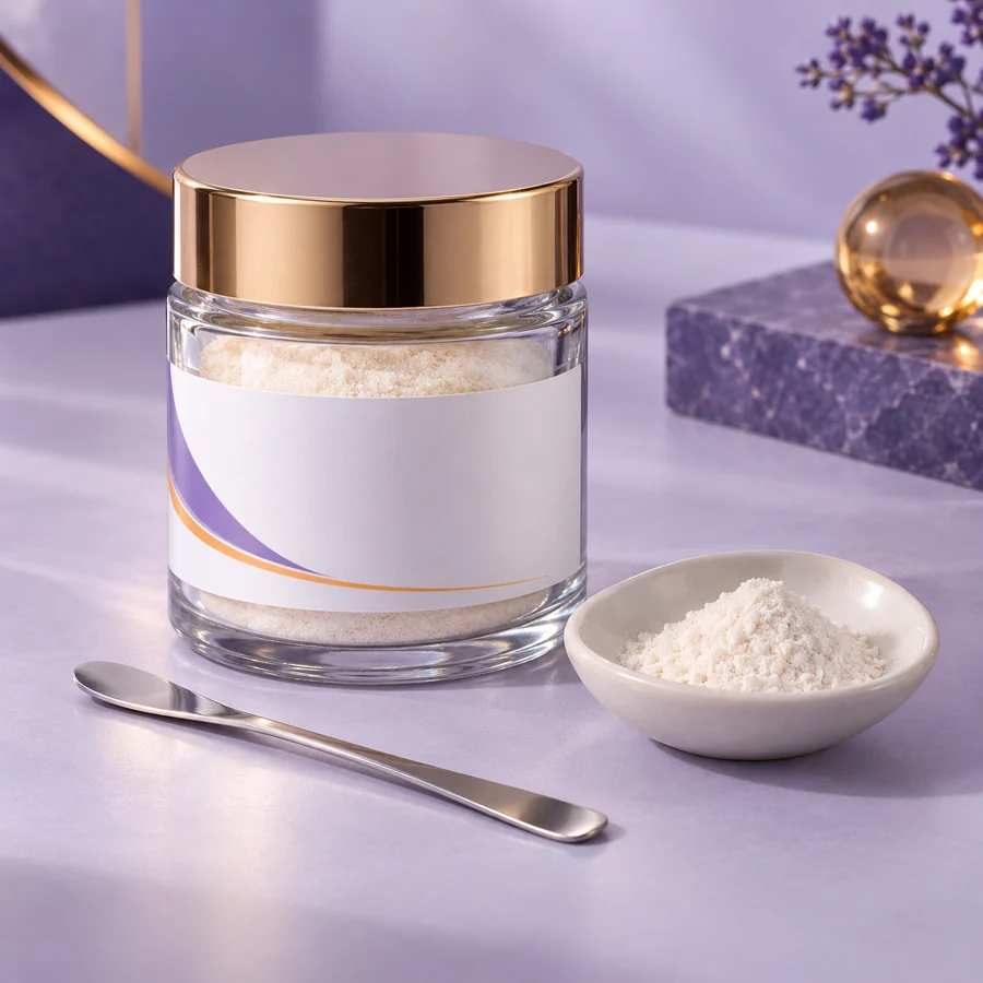 Acetyl Tetrapeptide-3 cosmetic ingredient packaging illustration