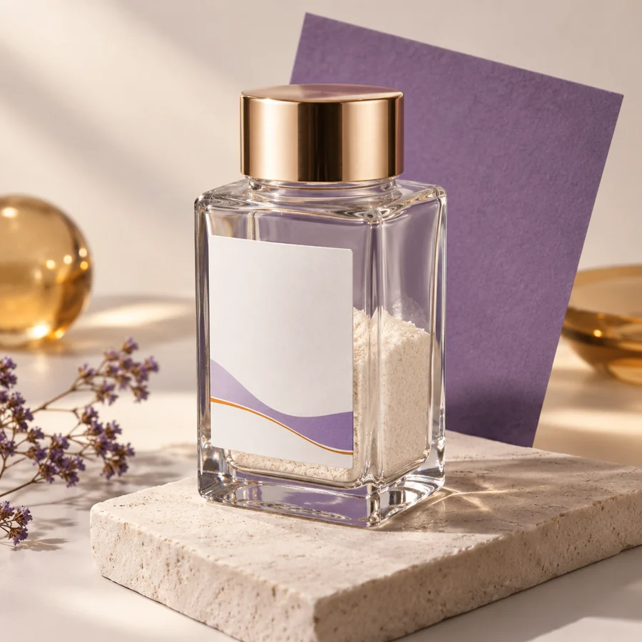 Acetyl Tetrapeptide-40 cosmetic ingredient packaging illustration
