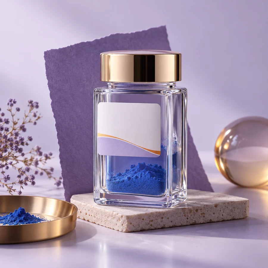 AHK-Cu cosmetic ingredient packaging illustration