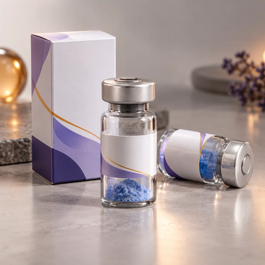 Copper Tripeptide-1 Cosmetic Freeze-Dried Powder cosmetic ingredient packaging illustration