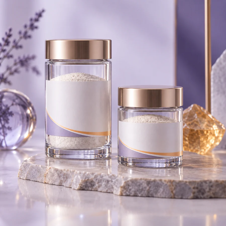 Decapeptide-12 cosmetic ingredient packaging illustration