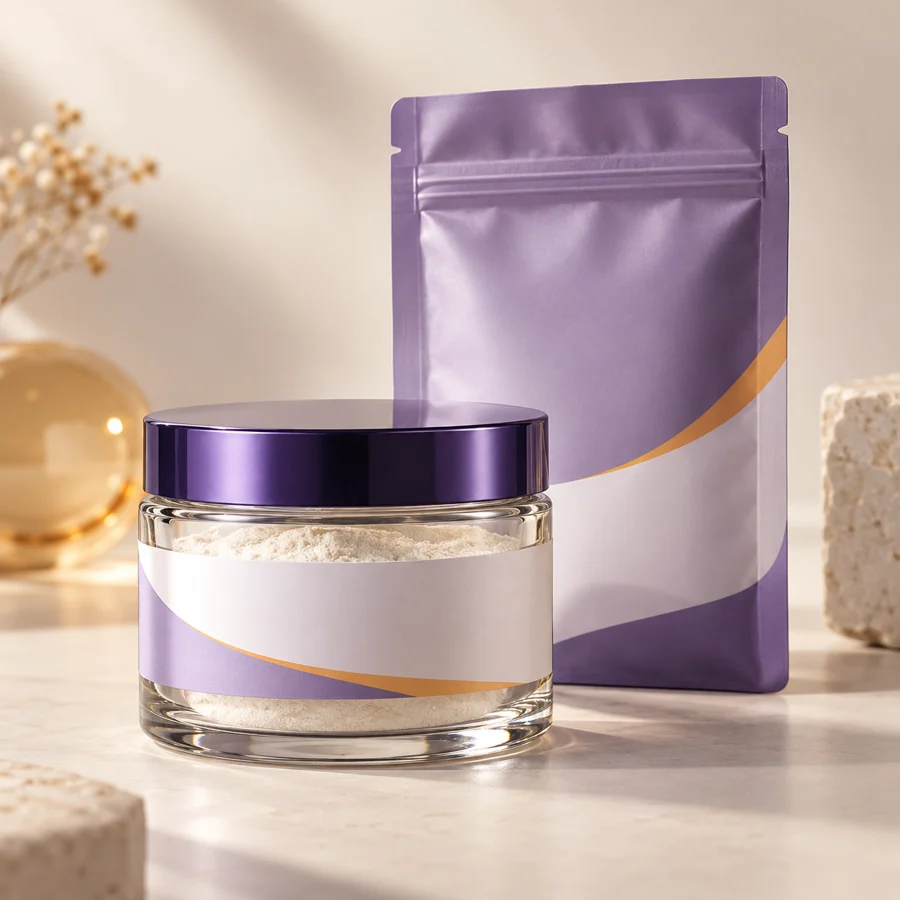 Heptapeptide-6 cosmetic ingredient packaging illustration