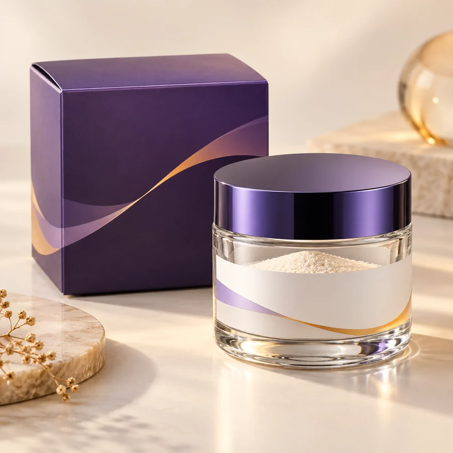 Hexapeptide-1 cosmetic ingredient packaging illustration
