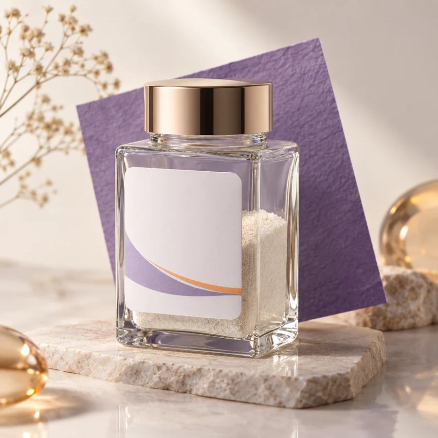 Hexapeptide-2 cosmetic ingredient packaging illustration