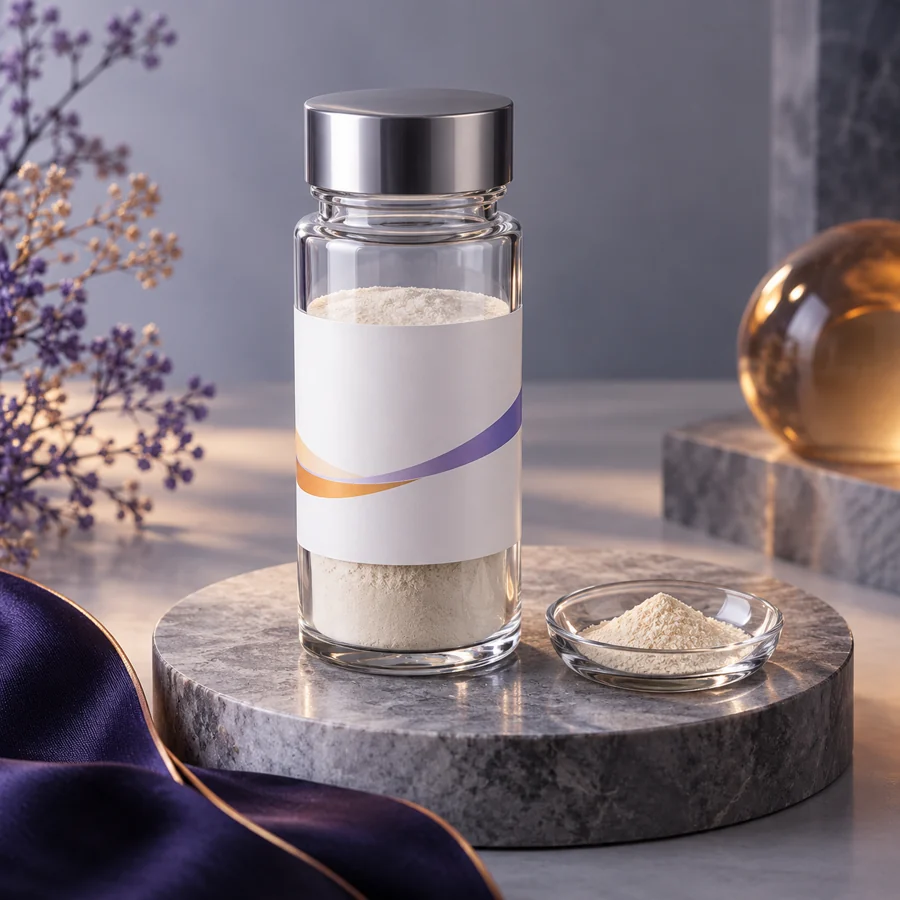 Myristoyl Dipeptide-13 cosmetic ingredient packaging illustration