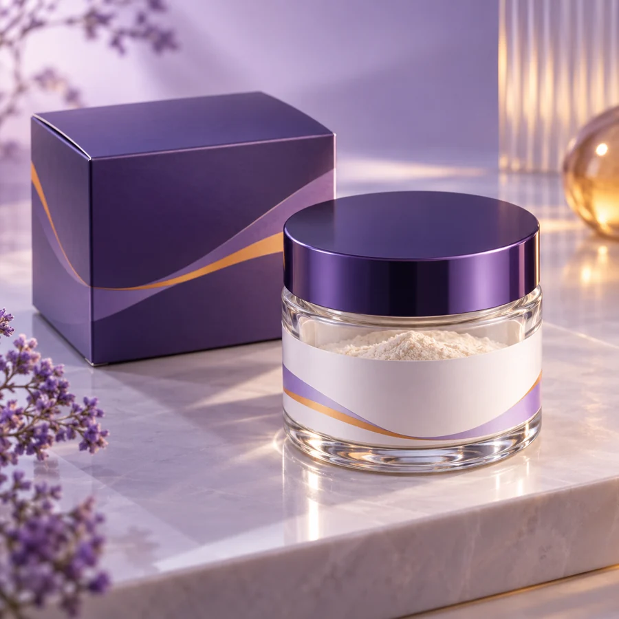 Myristoyl Hexapeptide-23 cosmetic ingredient packaging illustration