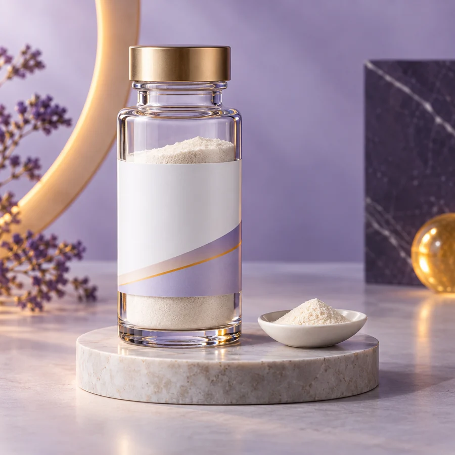 Myristoyl Pentapeptide-17 cosmetic ingredient packaging illustration