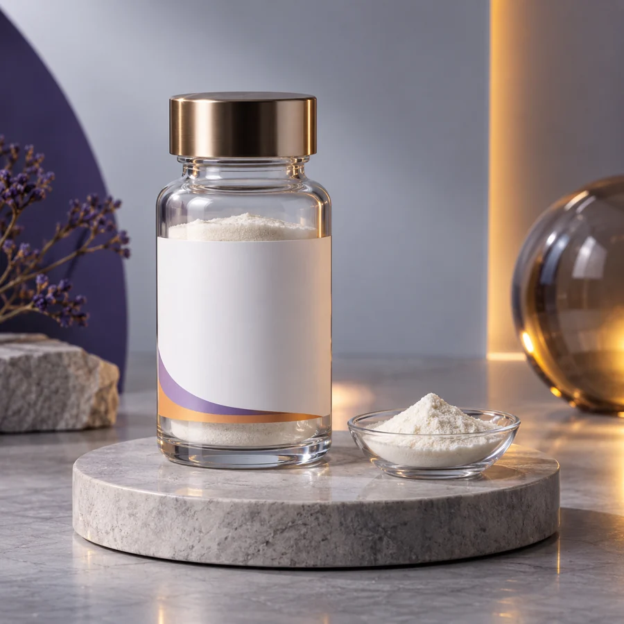 Myristoyl Tripeptide-1 cosmetic ingredient packaging illustration