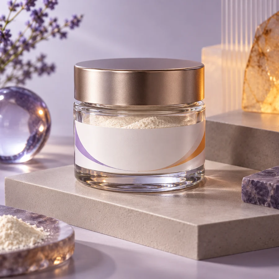 Nonapeptide-3 cosmetic ingredient packaging illustration