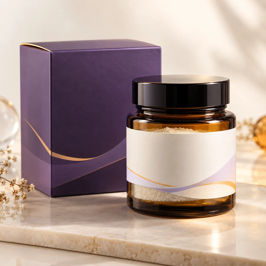 Palmitoyl Tripeptide-5 cosmetic ingredient packaging illustration