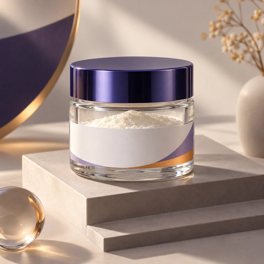 Pentapeptide-18 cosmetic ingredient packaging illustration