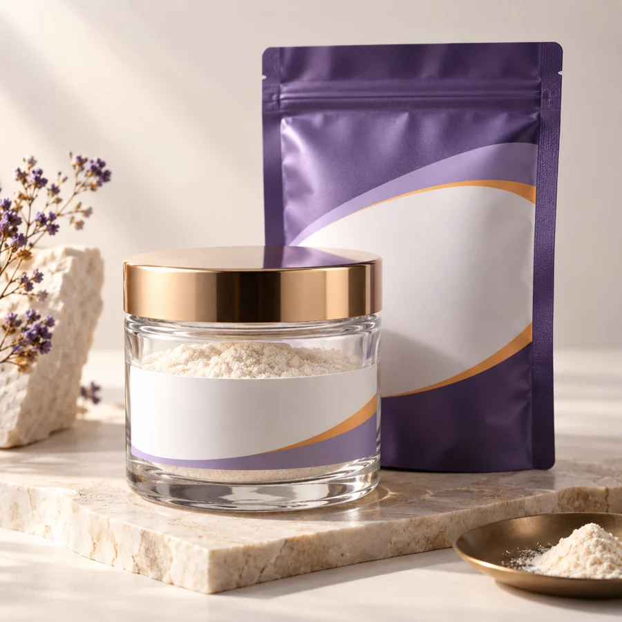 Pentapeptide-25 cosmetic ingredient packaging illustration