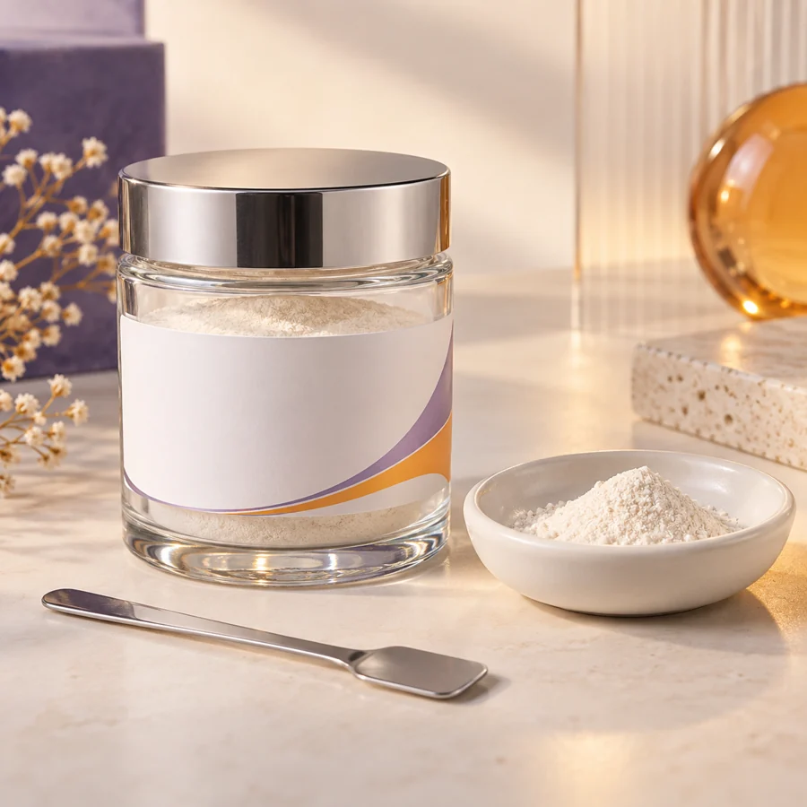 Tetrapeptide-30 cosmetic ingredient packaging illustration