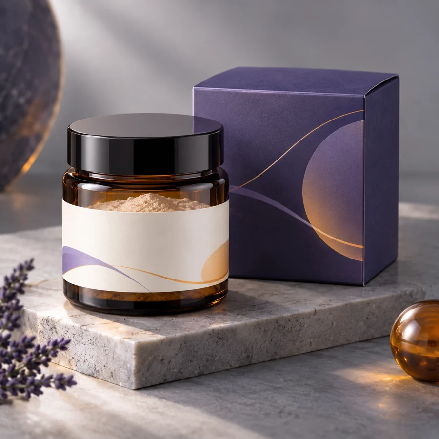 Tetrapeptide-44 cosmetic ingredient packaging illustration