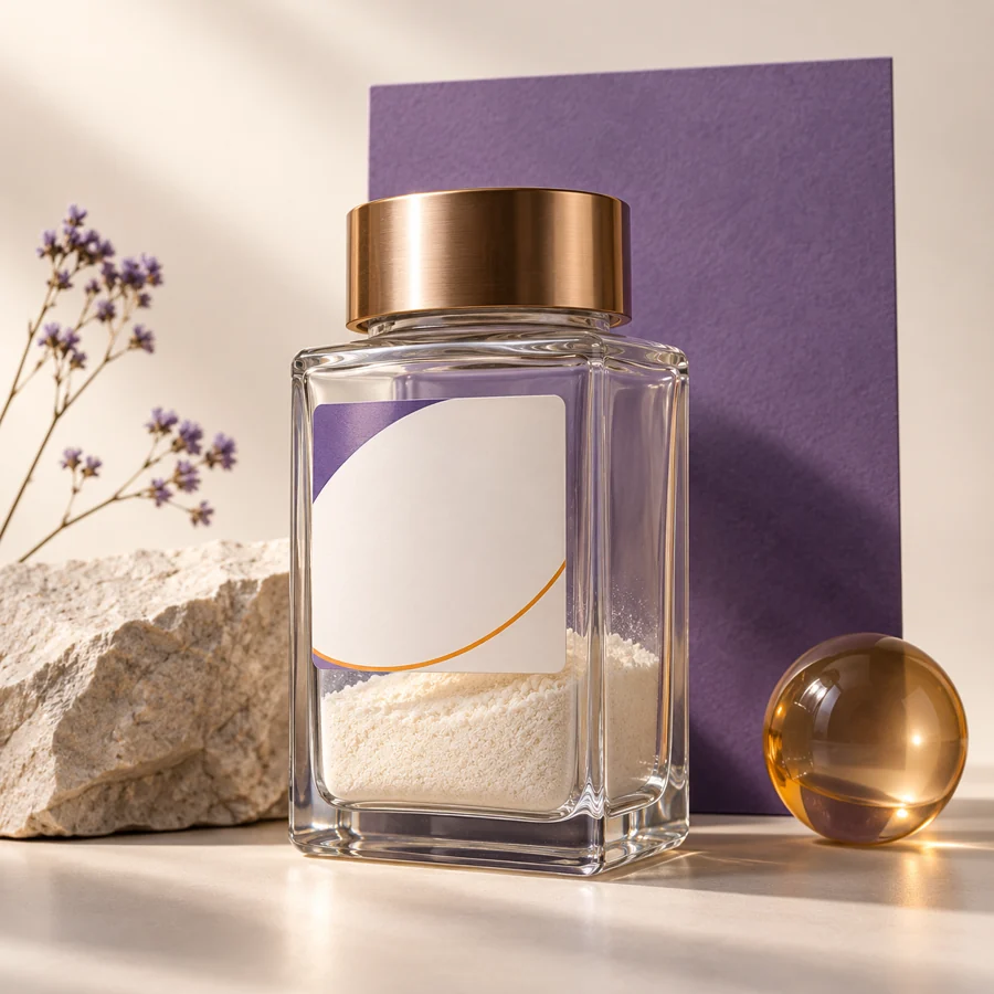 Tripeptide-29 cosmetic ingredient packaging illustration