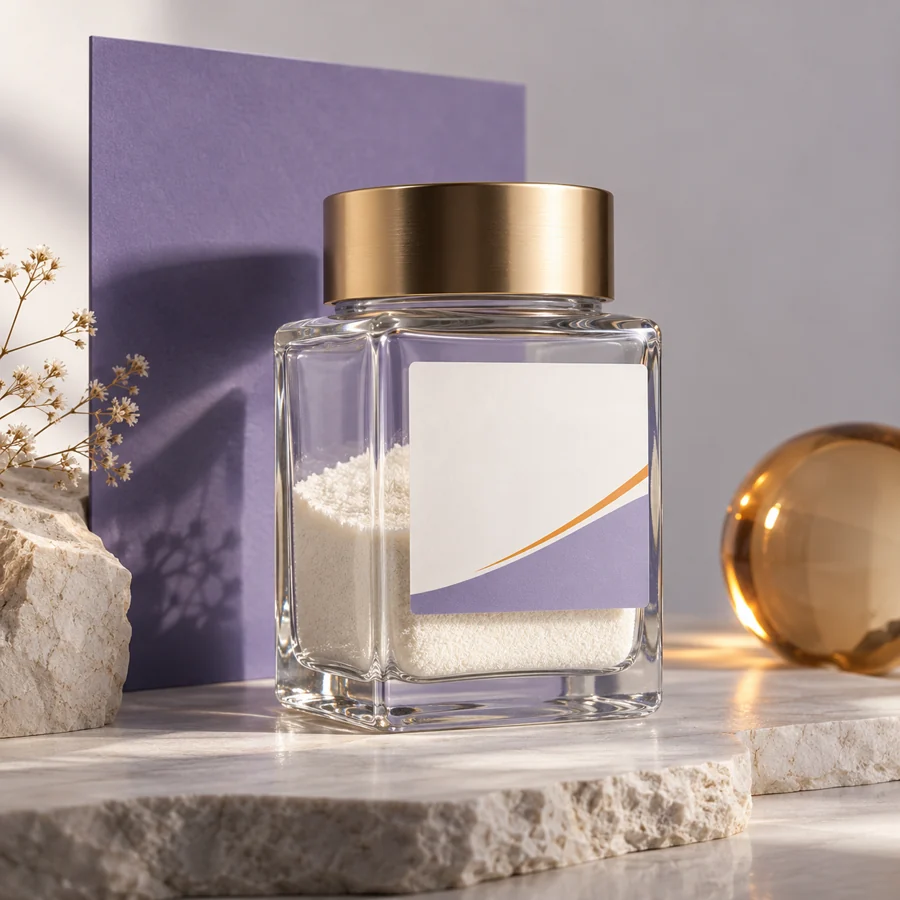 Tripeptide-3 cosmetic ingredient packaging illustration